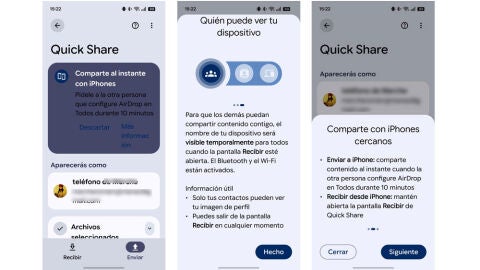 Compartiendo archivos con un iPhone desde un teléfono Android