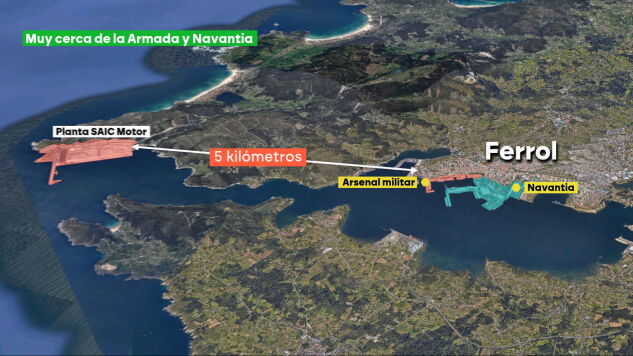 Preocupaci&oacute;n en Defensa y el CNI por la instalaci&oacute;n de una planta china junto a la base naval de Ferrol ante el riesgo de espionaje