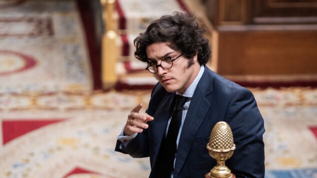 El diputado de Vox Jos&eacute; Mar&iacute;a Figaredo durante una sesi&oacute;n plenaria, en el Congreso de los Diputados