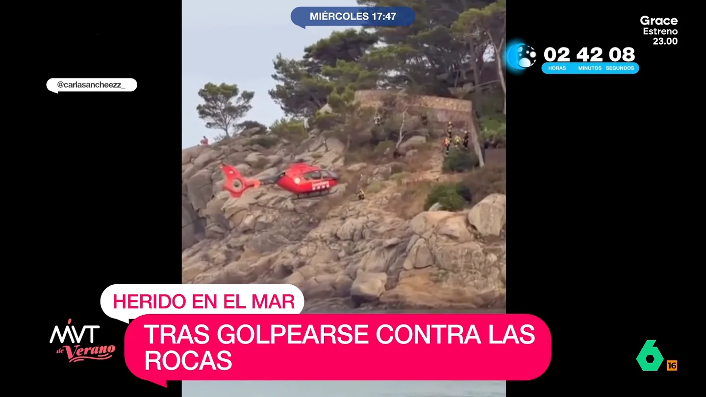Joven herido en el mar en Palamós (Girona): se golpeó después de saltar desde unas rocas En la zona desde la que saltó no había balizas que indicaran que el baño estaba permitido en ese lugar. Los testigos del suceso pudieron llamar a los servicios de emergencias.