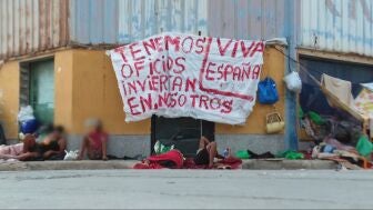 Asentamiento de migrantes en Ceuta