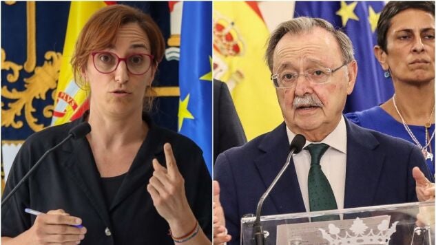 La ministra de Sanidad, M&oacute;nica Garc&iacute;a, y el presidente de Ceuta, Juan Jes&uacute;s Vivas