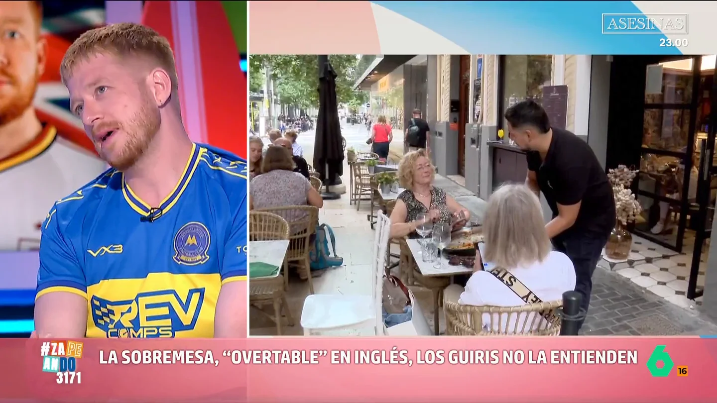 Alex Ayres reconoce que las sobremesas españolas le ponen "muy inquieto" El cómico británico Alex Ayres nos sigue descubriendo cómo ve las diferencias entre los guiris y los españoles. En este vídeo, habla de los horarios a la hora de cenar o las largas sobremesas en España, algo que afirma que le pone "muy inquieto".