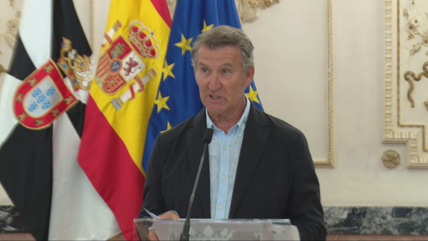 El l&iacute;der del Partido Popular (PP), Alberto N&uacute;&ntilde;ez Feij&oacute;o, este mi&eacute;rcoles en Ceuta.