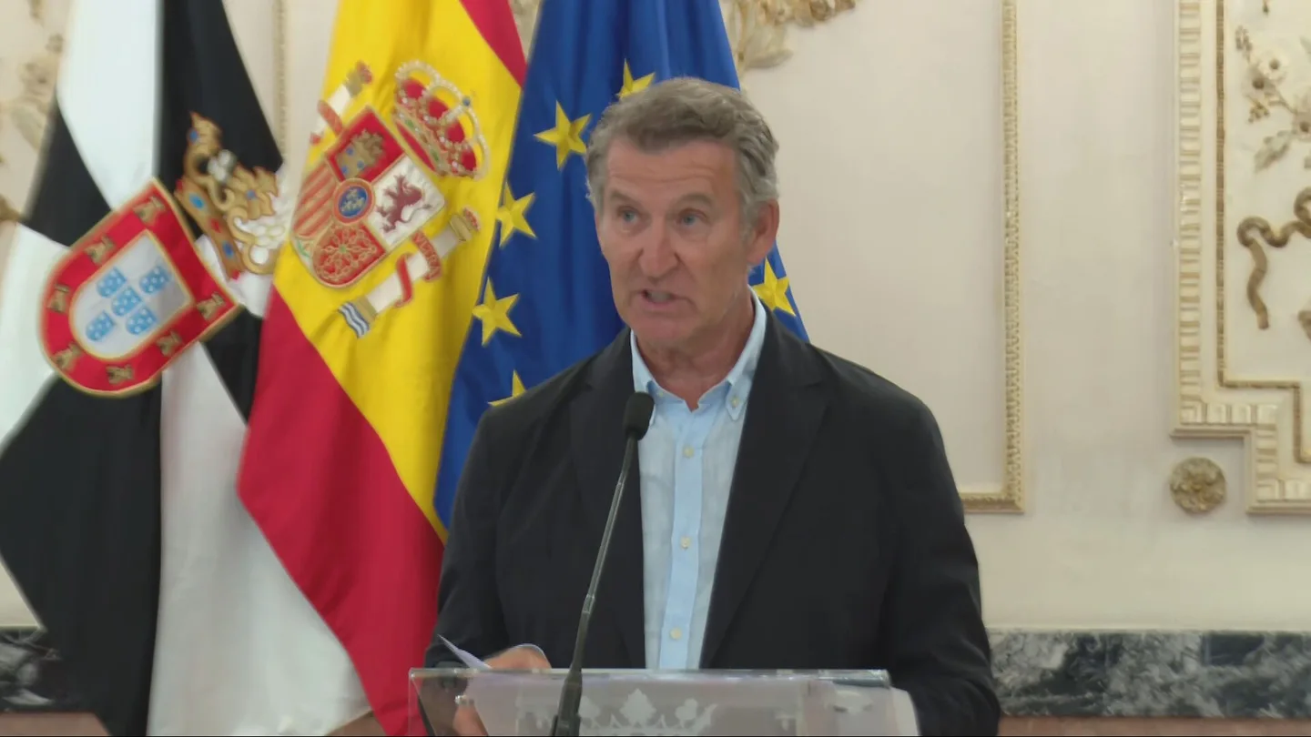 El líder del Partido Popular (PP), Alberto Núñez Feijóo, este miércoles en Ceuta. El líder del Partido Popular (PP), Alberto Núñez Feijóo, este miércoles en Ceuta.