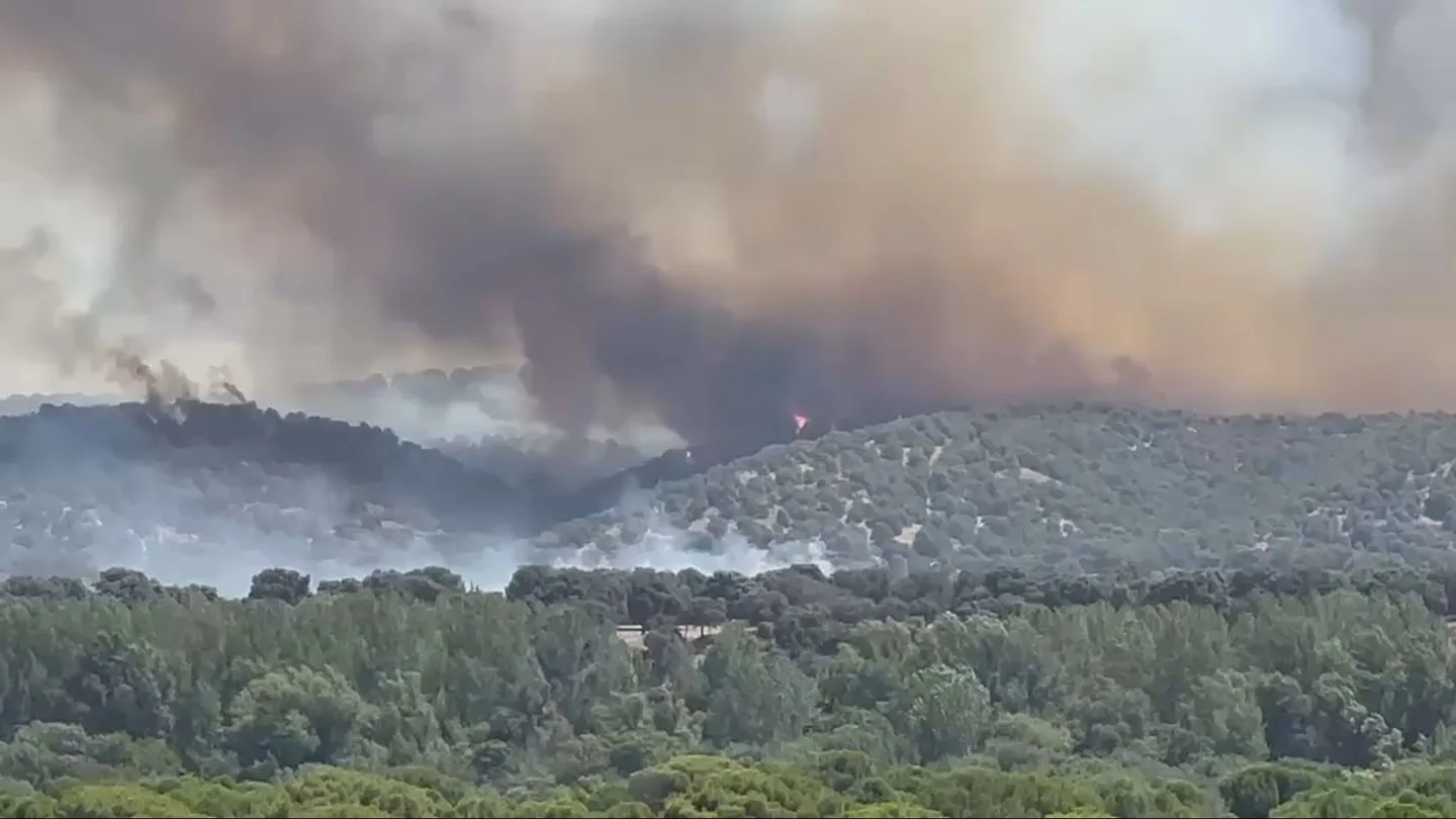 Incendio en Aldea del Fresno (Madrid), este miércoles. Incendio en Aldea del Fresno (Madrid), este miércoles.