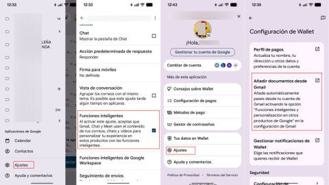 Integración entre Gmail y Google Wallet