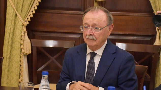 El presidente de Ceuta, Juan Jes&uacute;s Vivas durante la reuni&oacute;n mantenida con el presidente de la Junta de Andaluc&iacute;a, Juanma Moreno. A 20 de agosto de 2026 en Ceuta (Espa&ntilde;a).