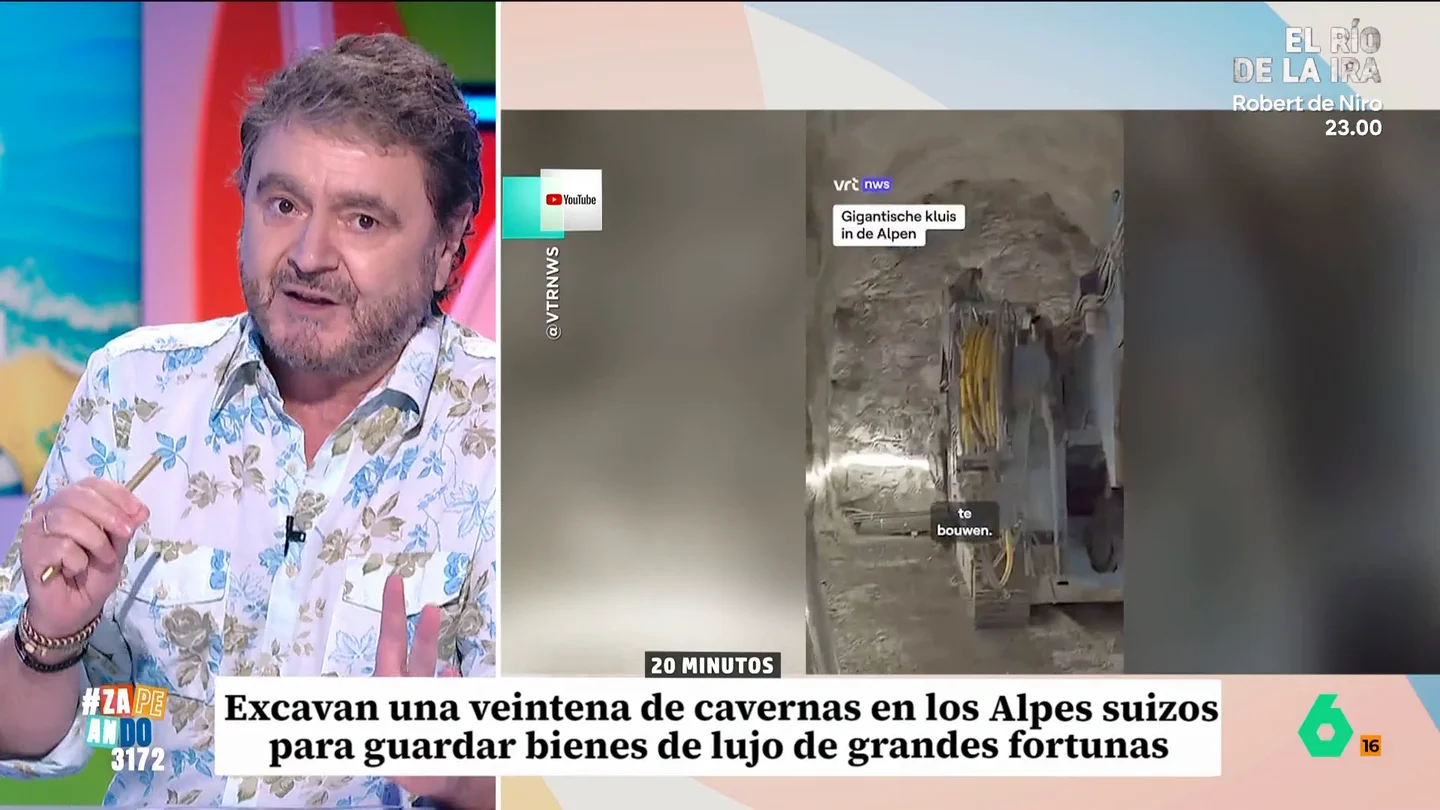 Paco Jiménez explica el curioso proyecto pensado para guardar bienes de lujo: cavernas en los Alpes suizos Este proyecto busca ofrecer a los ricos un lugar en el que guardar sus bienes más preciados. Alquilar un espacio en este lugar puede alcanzar el millón de euros.