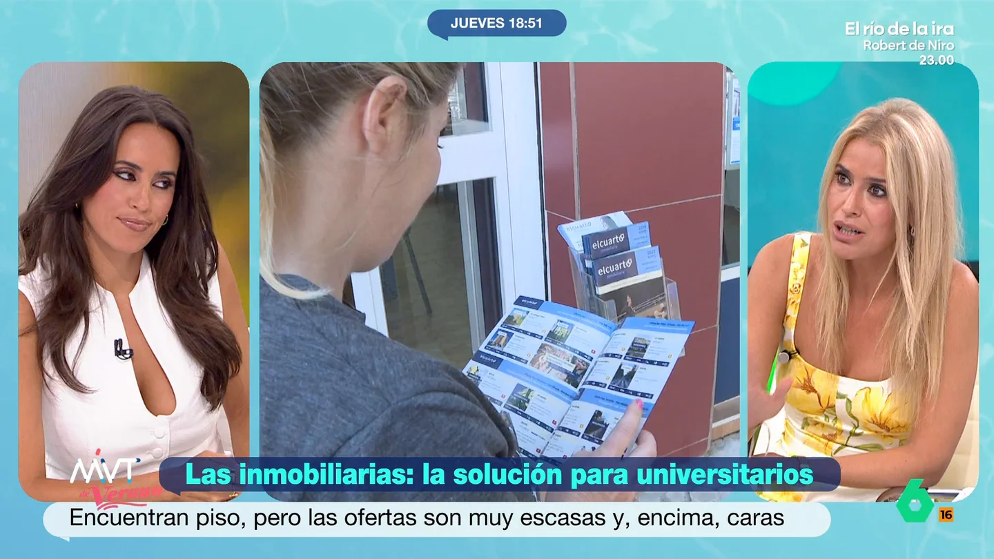 Afra Blanco, sobre la falta de pisos para estudiantes: "Cuando lo denuncias la respuesta es: 'Es el mercado, amigos'" La sindicalista expone que más de medio millón de estudiantes necesitan una solución habitacional en la ciudad en la que estudian, pero los altos precios de los pisos y la falta de oferta impiden que puedan acceder a los mismos.