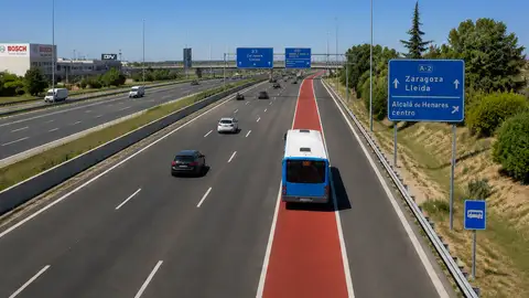 Carril rojo autovía A-2 Carril rojo autovía A-2