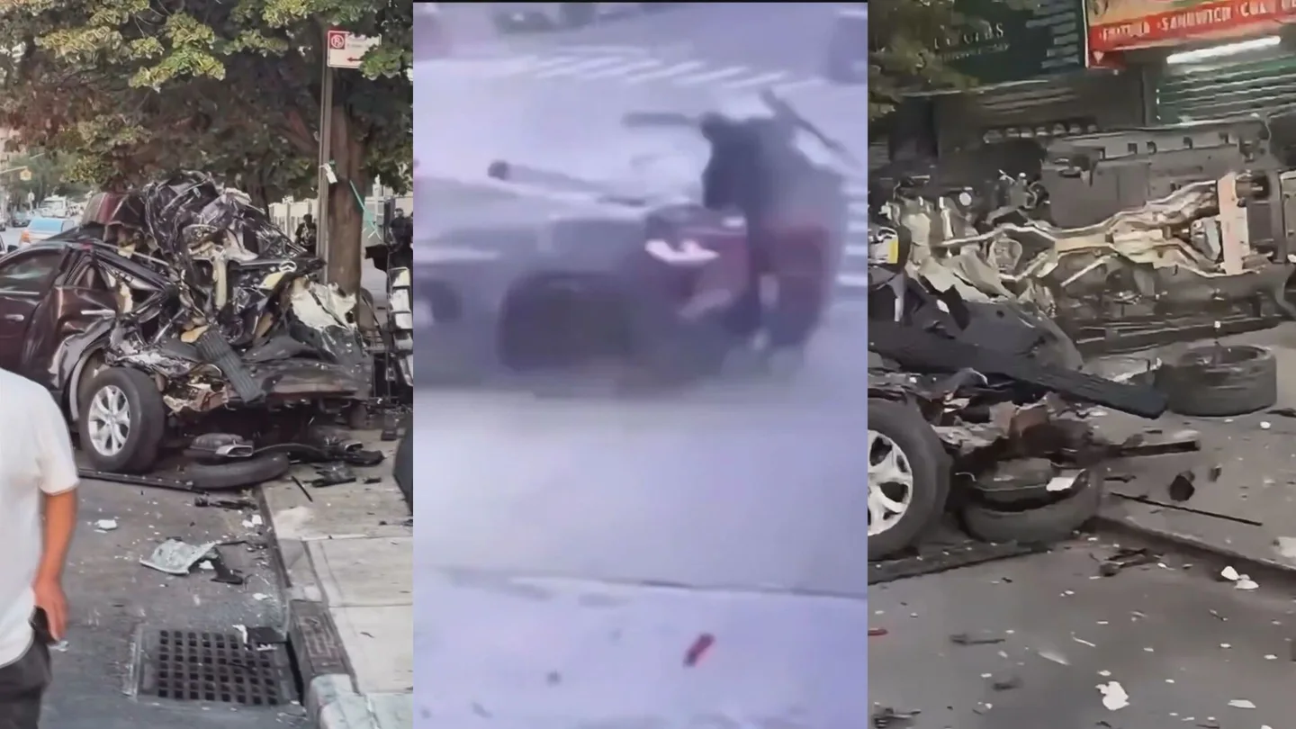 Un aparatoso accidente deja tres heridos en Nueva York: se investiga si los conductores participaban en una carrera ilegal Un aparatoso accidente deja tres heridos en Nueva York: se investiga si los conductores participaban en una carrera ilegal