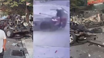 Un aparatoso accidente deja tres heridos en Nueva York: se investiga si los conductores participaban en una carrera ilegal