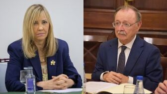 La presidenta del Consejo General del Poder Judicial, Isabel Perell&oacute;, y el presidente de la ciudad aut&oacute;noma, Juan Jes&uacute;s Vivas.