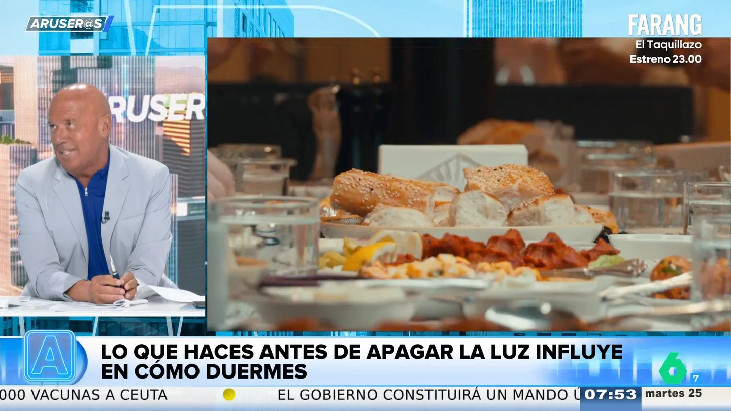 Alfonso Arús no compra el consejo para mejorar el descanso: "¿Me tengo que levantar un sábado a las dos?" Alfonso Arús no compra el consejo para mejorar el descanso: "¿Me tengo que levantar un sábado a las dos?"