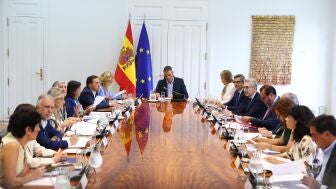 El presidente del Gobierno, Pedro S&aacute;nchez, preside la reuni&oacute;n extraordinaria del Consejo de Seguridad Nacional, en el Complejo de la Moncloa.