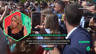Susana D&iacute;az se&ntilde;ala que Aznar va a Ceuta a "calentar el ambiente": "Es una persona que no aporta absolutamente nada"