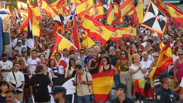 Imagen de una manifestaci&oacute;n por Ceuta
