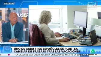 Alfonso Ar&uacute;s, sobre los espa&ntilde;oles que quieren cambiar de trabajo tras las vacaciones: "&iexcl;No hace falta reflexionar debajo de una palmera!"