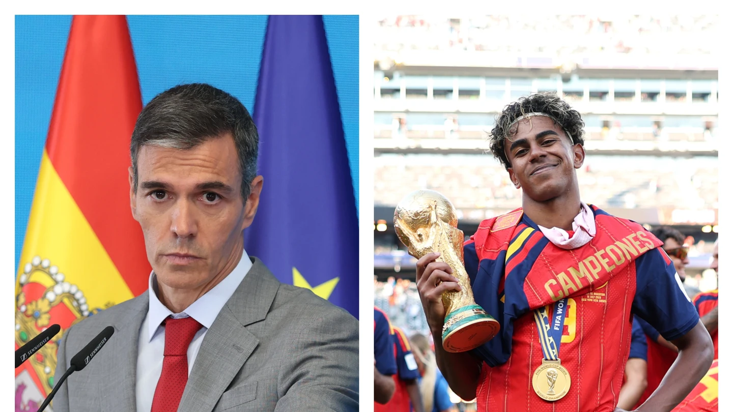 Pedro Sánchez y Lamine Yamal Pedro Sánchez y Lamine Yamal