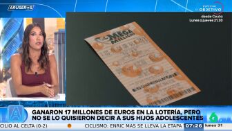 Ganan 17 millones en la loter&iacute;a y se lo ocultan durante a&ntilde;os a sus hijos: "Lo veo muy cruel"