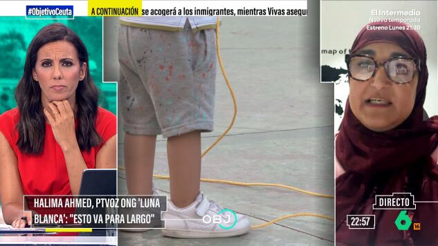 "Todos estamos cansados y queremos volver a la normalidad, pero la situaci&oacute;n que vive Ceuta es insostenible y supera con creces su capacidad de absorci&oacute;n, pero todo esto no rivaliza para nada con la humanidad", defiende la portavoz de la ONG Luna Blanca.