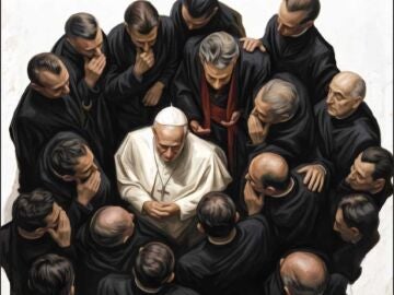 Detalle de la portada de 'El pastor y los lobos', de Santiago Roncagliolo Detalle de la portada de 'El pastor y los lobos', de Santiago Roncagliolo