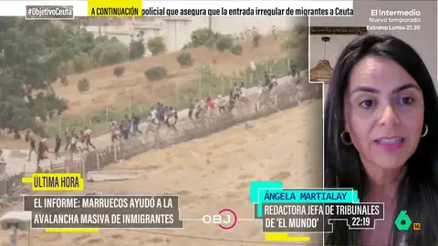 Ángela Martialay afirma que se debe investigar "si Marruecos está detrás o no" de lo ocurrido en Ceuta La jefa de Tribunales en 'El Mundo' cree que la jueza Tardón va a acabar abriendo un procedimiento judicial en la Audiencia Nacional debido a que se ha producido un ataque contra la soberanía de España.