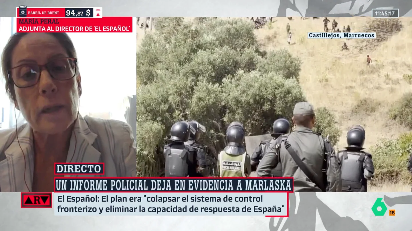 María Peral desvela los detalles del informe policial: "La finalidad migratoria era una cobertura formal para intentar otros objetivos, como colapsar la frontera española" María Peral desvela los detalles del informe policial: "La finalidad migratoria era una cobertura formal para intentar otros objetivos, como colapsar la frontera española"