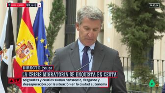 Feij&oacute;o comparece ante los medios desde Ceuta