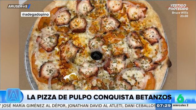 Alfonso Ar&uacute;s, a la pizza de pulpo que hace sombra a la tortilla de Betanzos: "Entre la de pi&ntilde;a y esta..."