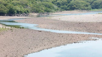 Un tramo del R&iacute;o Lempa, casi seco por El Ni&ntilde;o