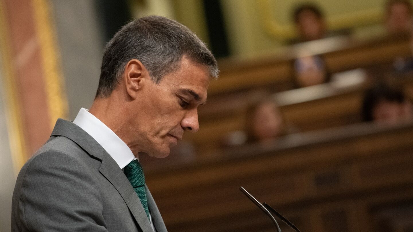 El presidente del Gobierno, Pedro S&aacute;nchez, en el Congreso de los Diputados.