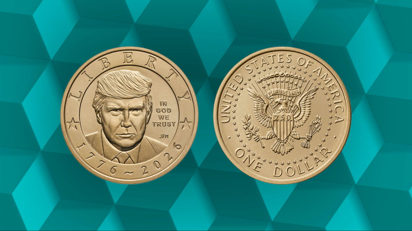 Trump ejecuta su &uacute;ltima ocurrencia: lanza nueve millones de monedas de d&oacute;lar con su cara y se agotan en el primer d&iacute;a