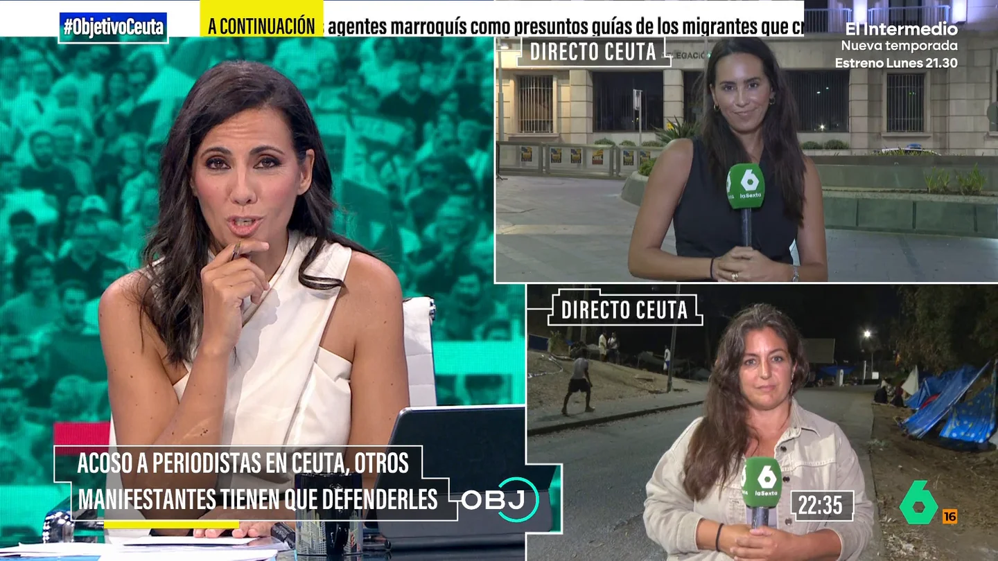 Marina Valdés y Yerma Ruano hablan del agradecimiento de los vecinos de Ceuta "Si hoy no se nos han acercado 30 personas para darnos las gracias y decirnos que les dan vergüenza esas imágenes de gritos e insultos y que no les representan, no se nos ha acercado ninguna", comenta Marina Valdés.