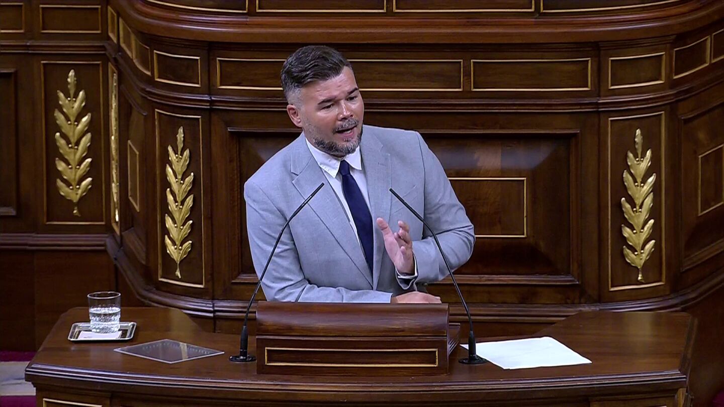 El portavoz de ERC, Gabriel Rufián