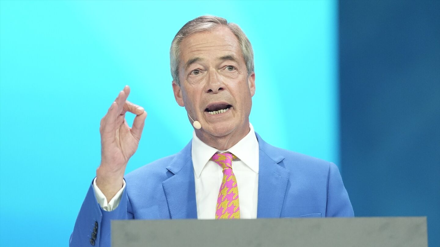 El l&iacute;der de Reform UK, Nigel Farage