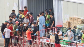 Decenas de migrantes, en Ceuta