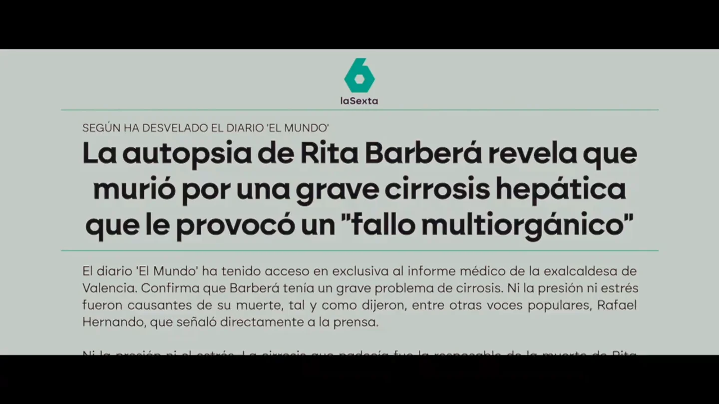 La teoría de la conspiración en torno a la muerte de Rita Barberá: "No tenía ni pies ni cabeza" La teoría de la conspiración en torno a la muerte de Rita Barberá: "No tenía ni pies ni cabeza"