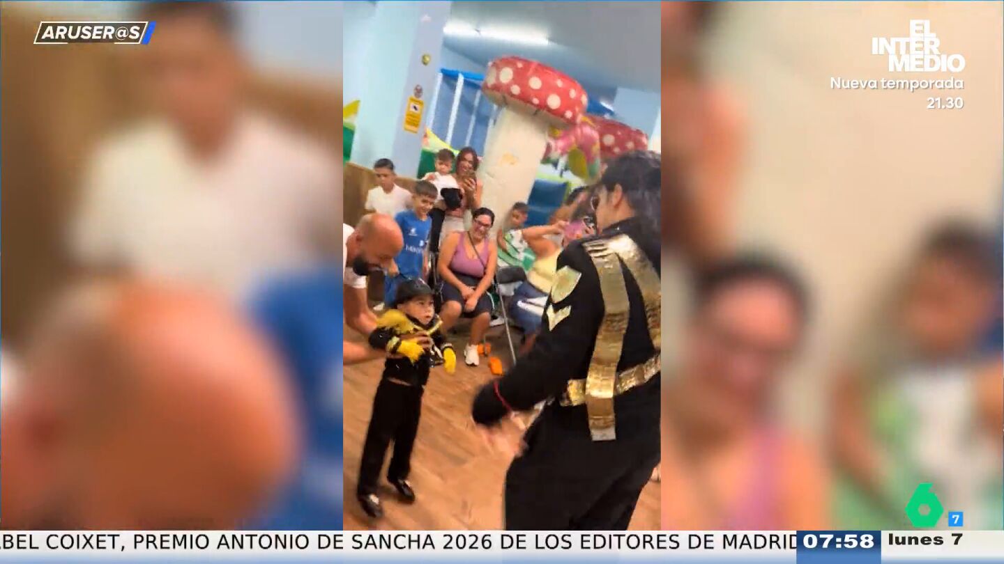 La viral reacci&oacute;n de un ni&ntilde;o al ver a 'Michael Jackson' en su fiesta de cumplea&ntilde;os