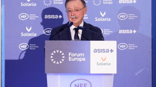 El presidente de Ceuta, Juan Jes&uacute;s Vivas, interviene en el foro Nueva Econom&iacute;a F&oacute;rum para hablar de la crisis migratoria en la ciudad aut&oacute;noma, este lunes en Madrid.