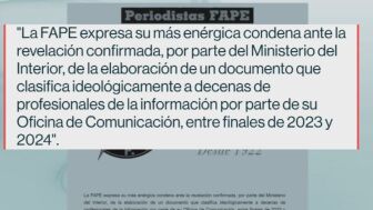 Las asociaciones de periodistas condenan la lista de periodistas de Interior: "Es un ataque a la libertad"