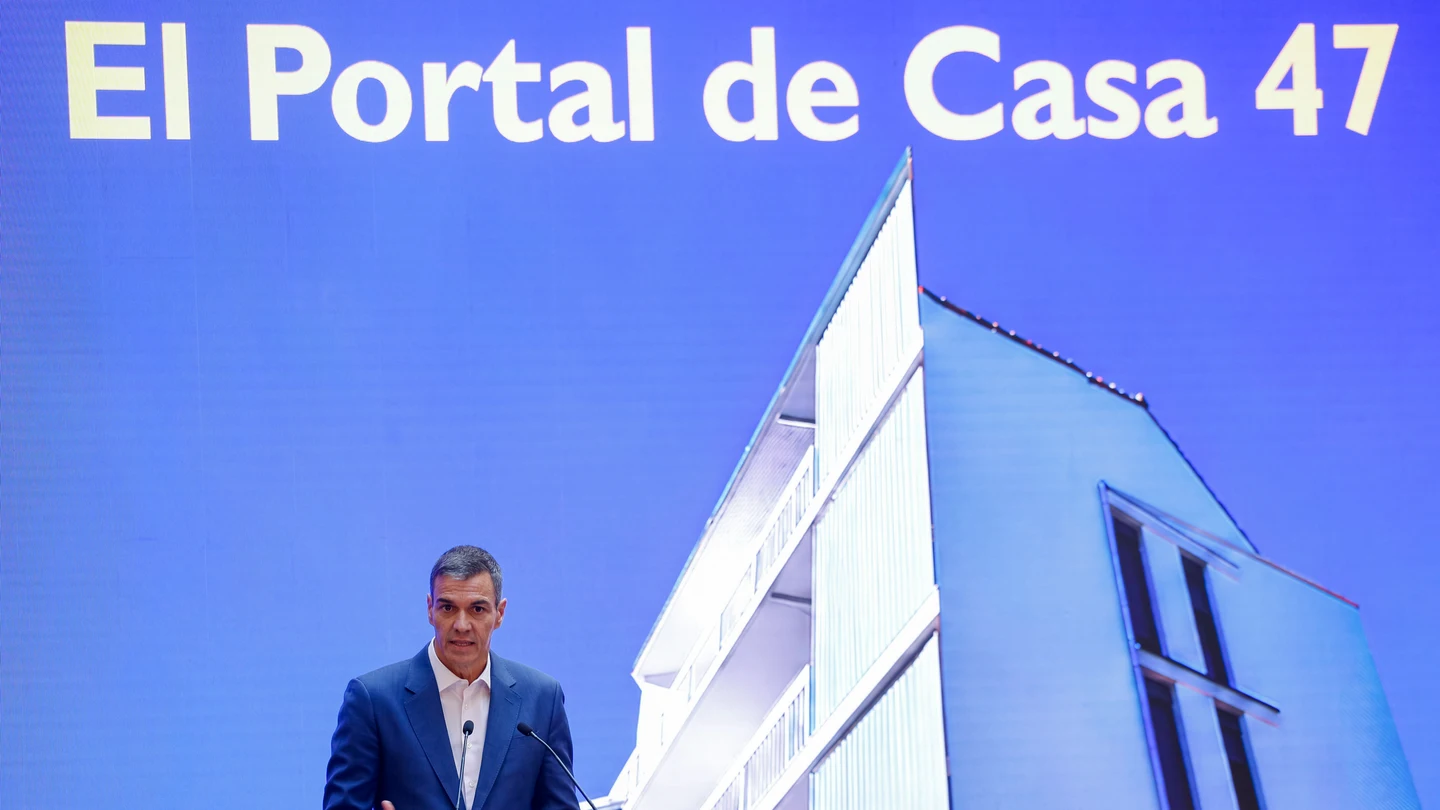 El presidente del Gobierno, Pedro Sánchez, durante la presentación del nuevo portal de Casa 47 El presidente del Gobierno, Pedro Sánchez, durante la presentación del nuevo portal de Casa 47