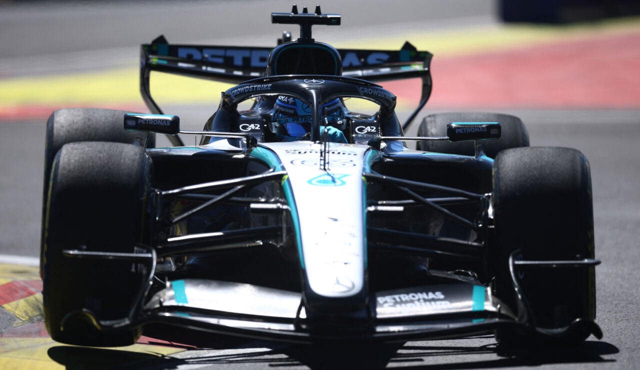 Goerge Russell (Mercedes) en los Libres del Gran Premio de Espa&ntilde;a en Madrid