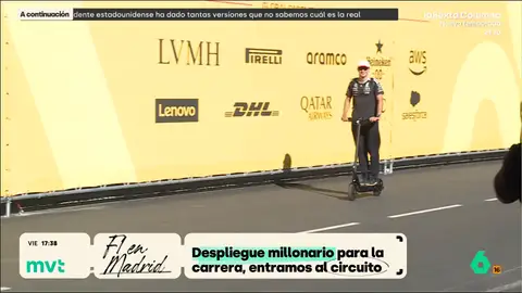 Uno de los pilotos se traslada hacia el hospitality de su equipo despliegue millonario f1