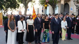 Ofrenda floral en la Diada
