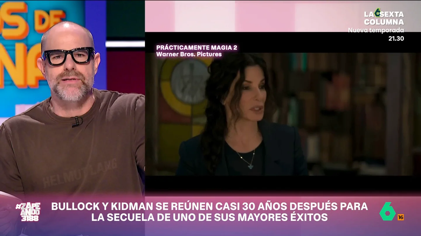 "Prefiero una 'Bad Apples 2' a una 'Prácticamente magia 3' sin duda": Alberto Rey pone nota a los estrenos de la semana Este viernes llega a los cines la secuela tardía de la película protagonizada por Nicole Kidman y Sandra Bullock y la comedia gamberra 'Bad Apples'. Alberto Rey comenta que mientras la primera es "mala", la segunda es "más inteligente de lo que parece".