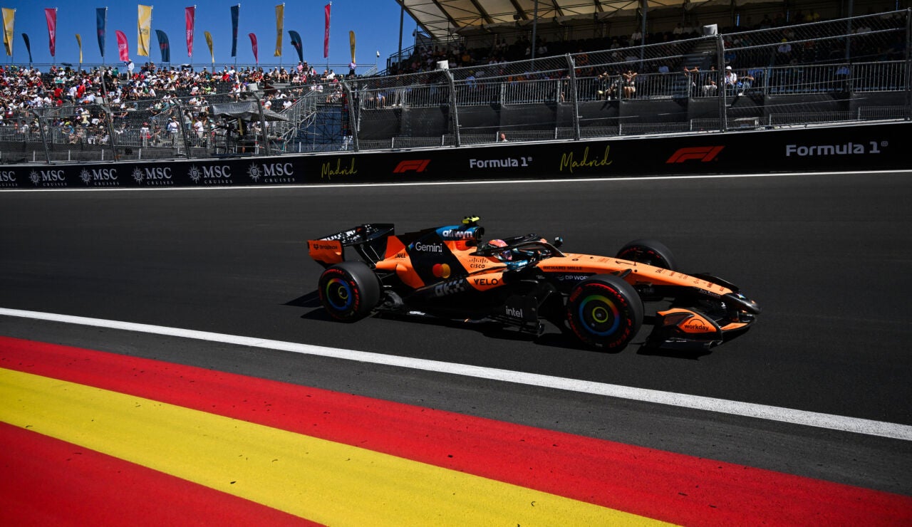 Lando Norris durante la clasificaci&oacute;n del Gran Premio de Espa&ntilde;a en Madrid
