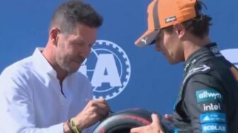 Lando Norris y Diego Pablo Simeone