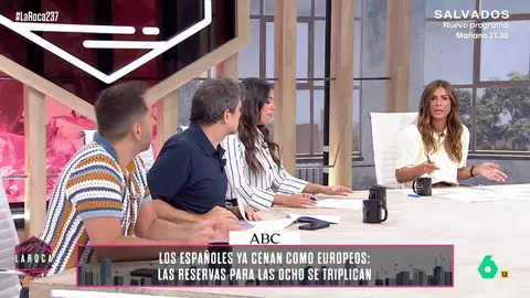 Nuria Roca, sobre lo tarde que se cena en España: "La culpa la tienen las empresas porque los turnos no pueden acabar tan tarde" Nuria Roca, sobre lo tarde que se cena en España: "La culpa la tienen las empresas porque los turnos no pueden acabar tan tarde"